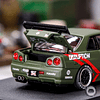 Time Micro 1:64 Skyline GTR R34 Matte Olive Green.