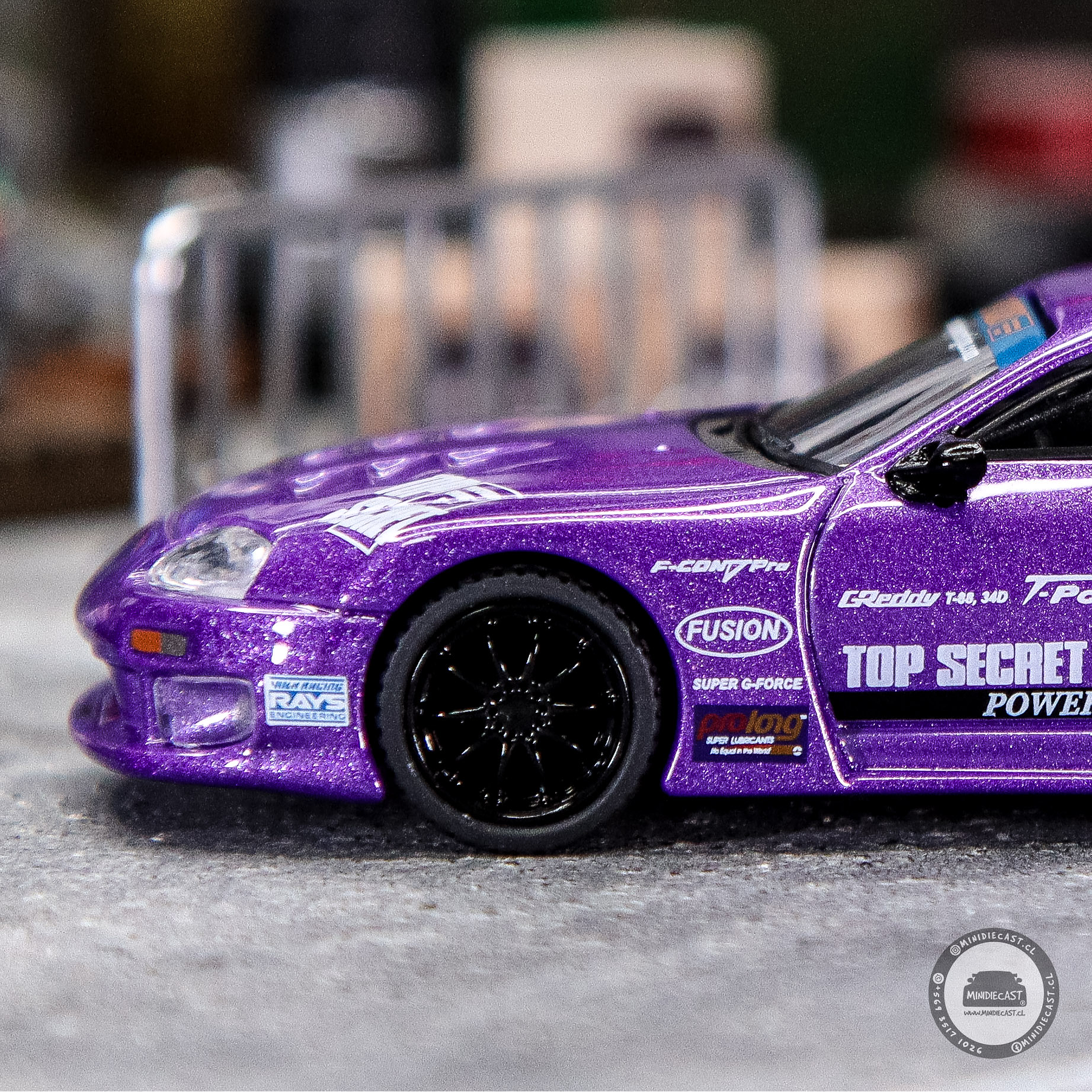 Mini GT 1:64 Toyota Supra A80 Top Secret GT-300 Top Secret Purple – Mijo Exclusives.