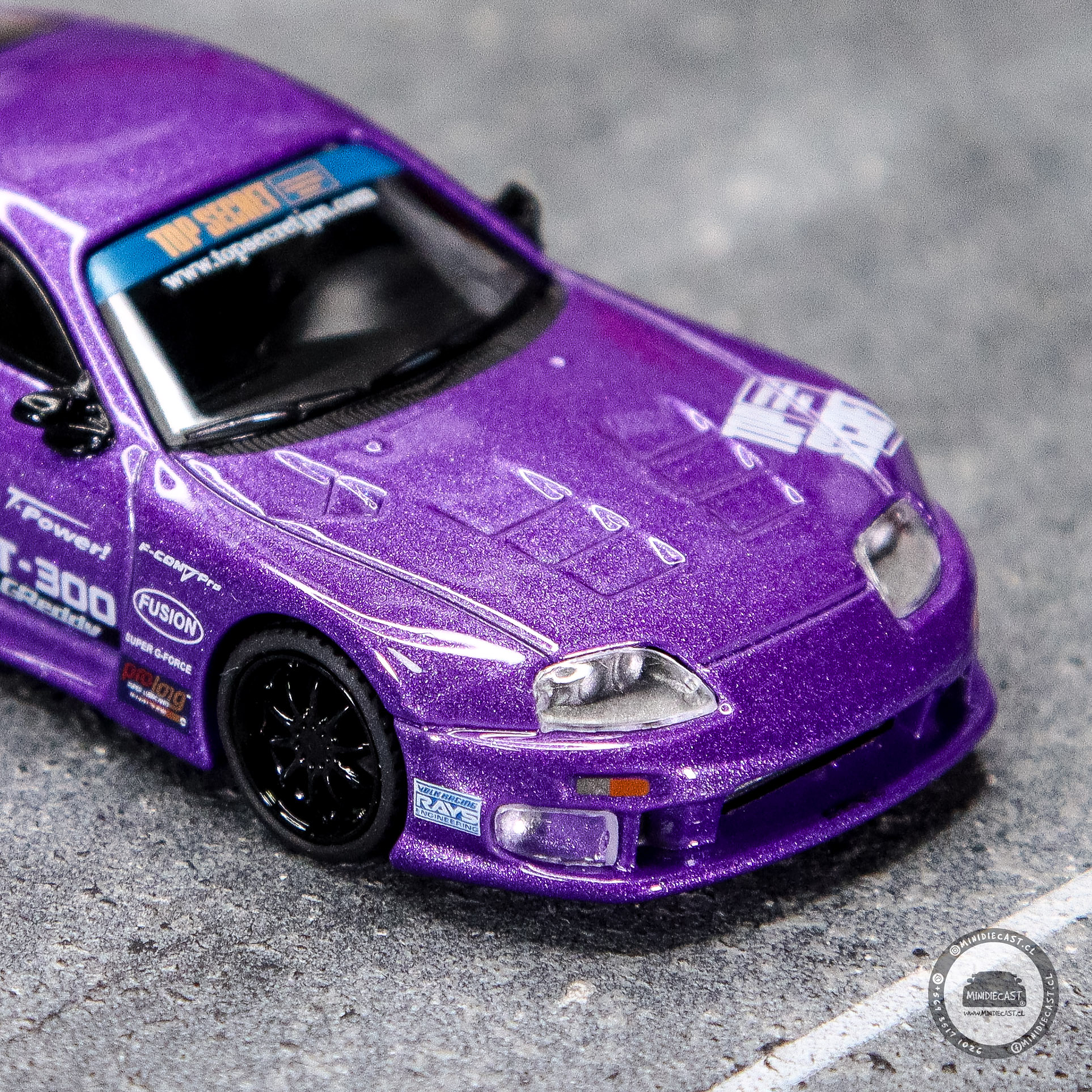 Mini GT 1:64 Toyota Supra A80 Top Secret GT-300 Top Secret Purple – Mijo Exclusives.