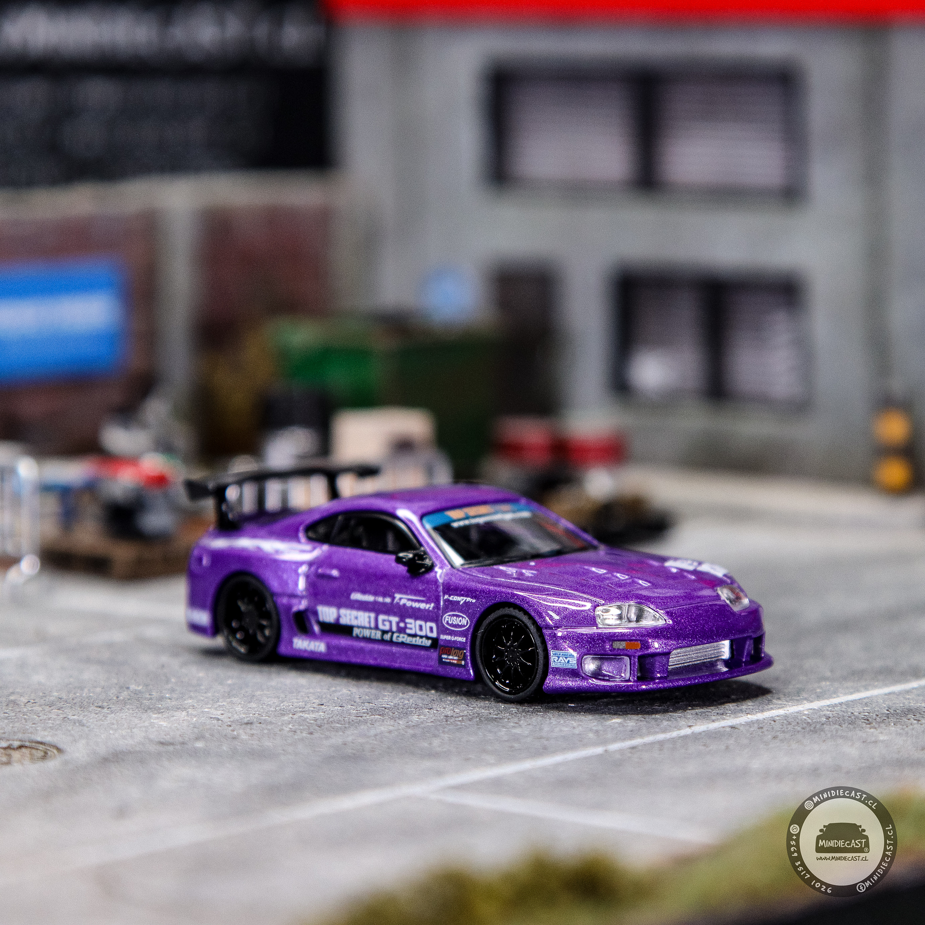 Mini GT 1:64 Toyota Supra A80 Top Secret GT-300 Top Secret Purple – Mijo Exclusives.