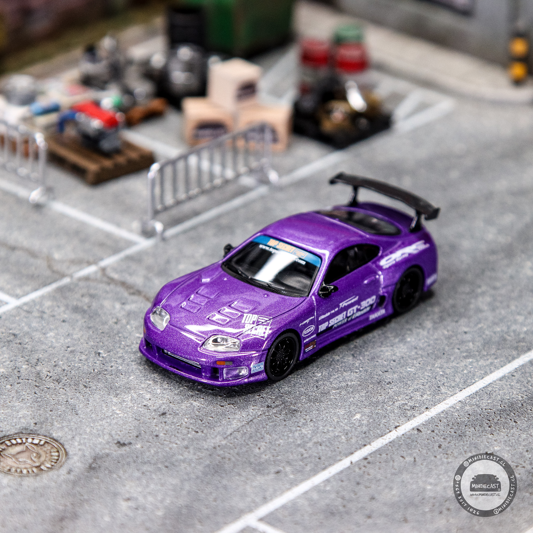 Mini GT 1:64 Toyota Supra A80 Top Secret GT-300 Top Secret Purple – Mijo Exclusives.