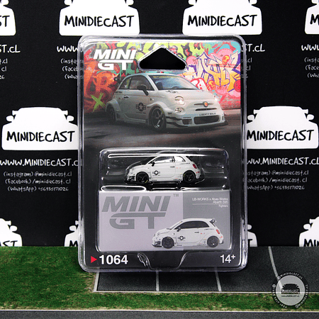 Mini GT 1:64 Abarth 595 LB-WORKS x Abas Works Fighters – Matte Grey – Mijo Exclusives