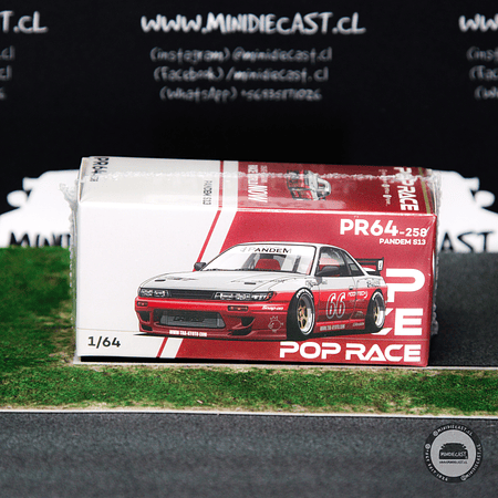 Pop Race 1:64 Pandem Nissan Silvia S13 - MOONTECH RED.