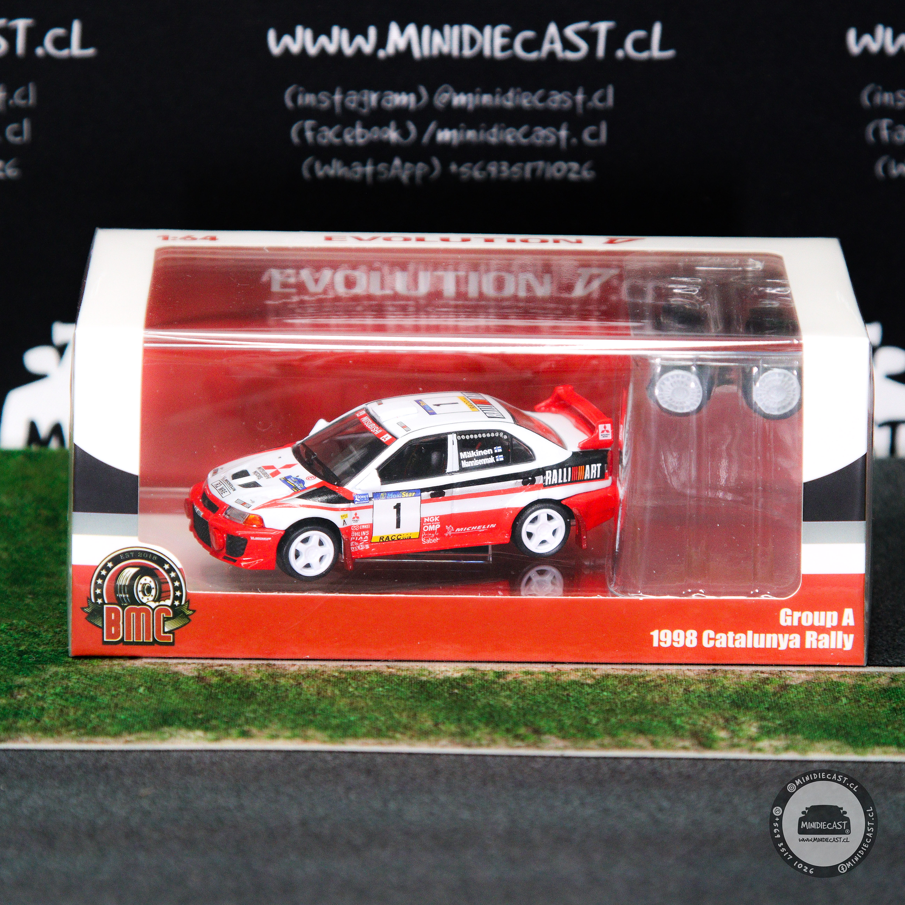 BM Creations 1:64 Mitsubishi Lancer EVO V Group A -1998 Catalunya Rally.