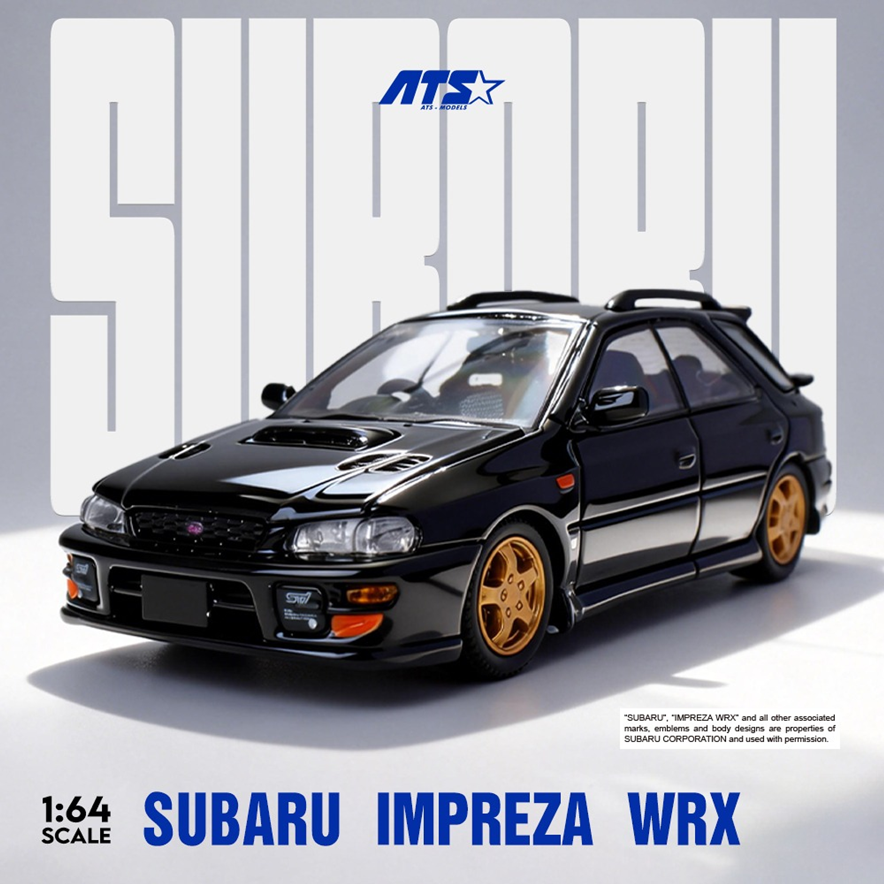 (PREVENTA) ATS 1:64 Subaru Impreza WRX wagon Black