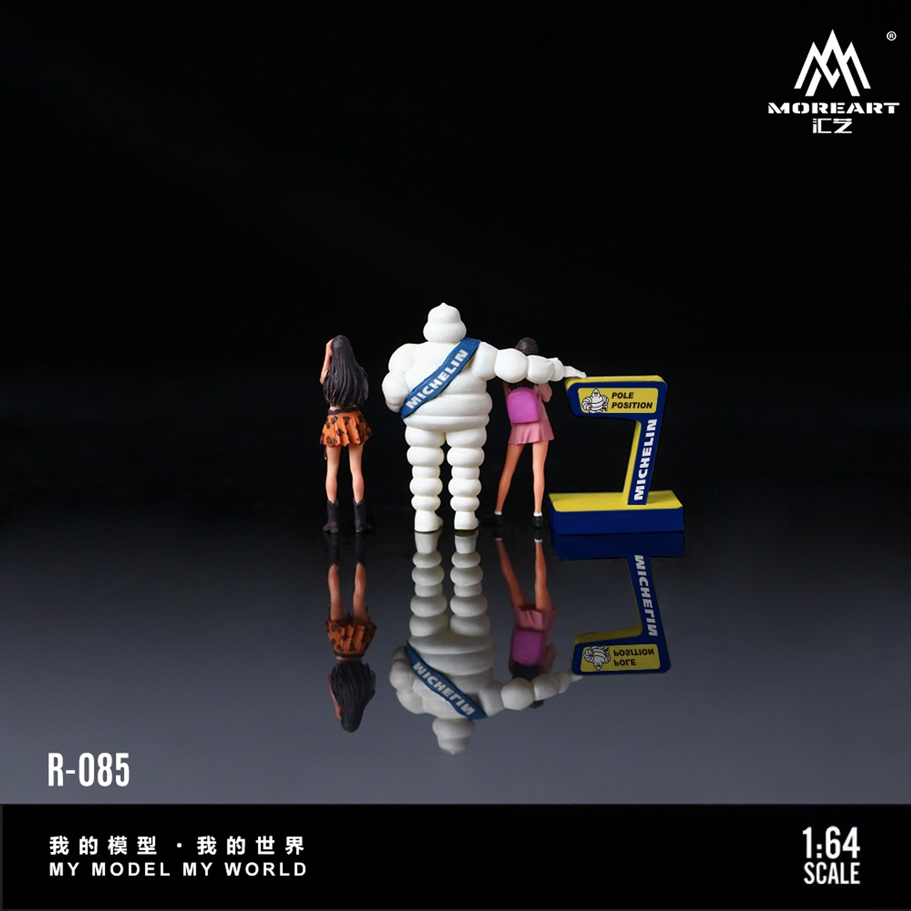 (PREVENTA) MoreArt 1:64 Michelin pole position resina figure set