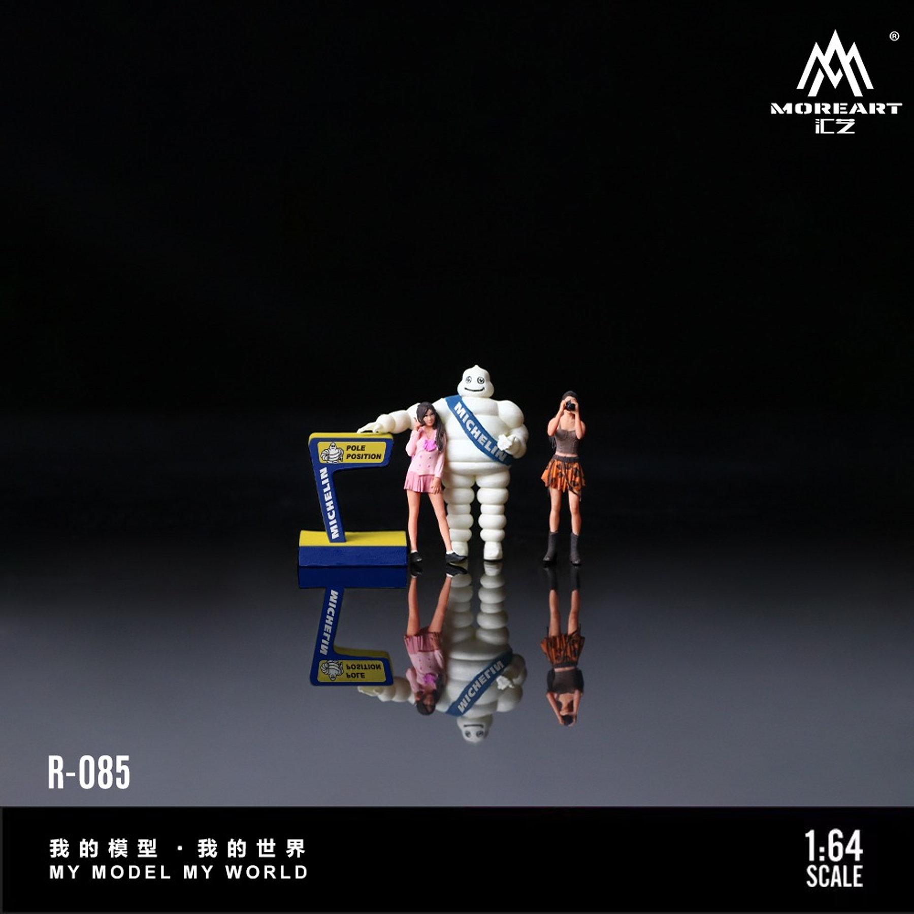 (PREVENTA) MoreArt 1:64 Michelin pole position resina figure set