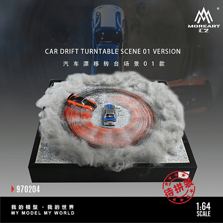 (PREVENTA) MoreArt 1:64 Car Drift Turntable Scene