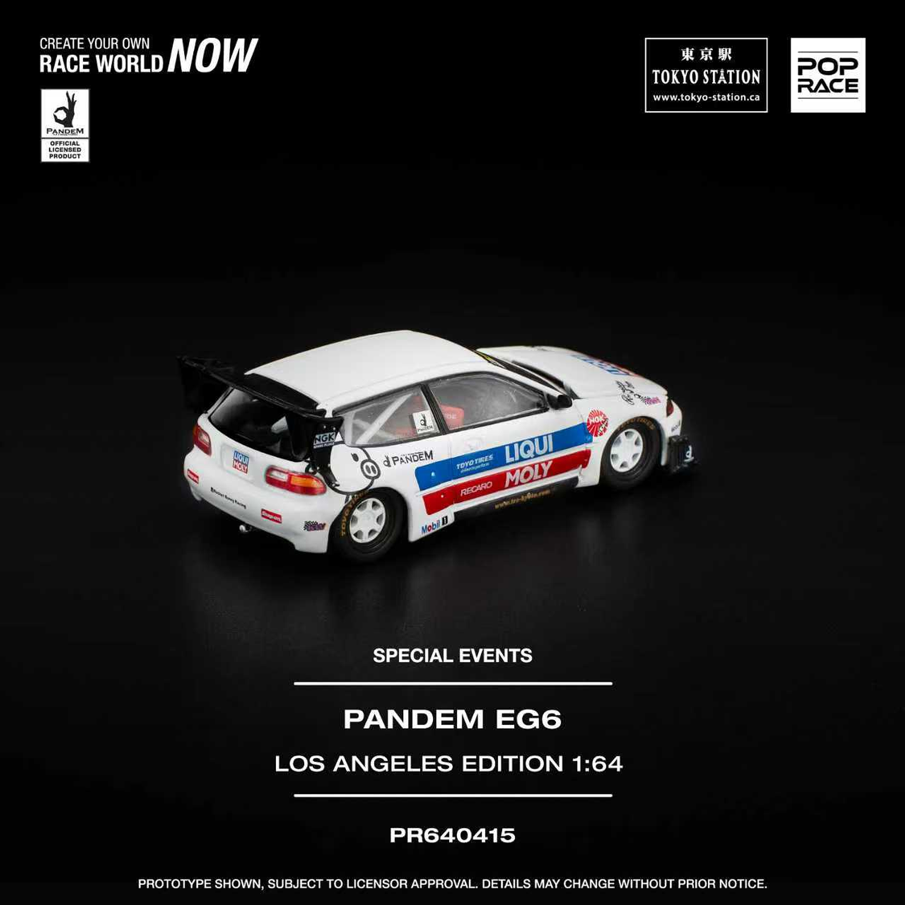 Pop Race 1:64 Pandem Honda Civic EG6 VDX Liqui Moly Tokyo Auto Salon 2025