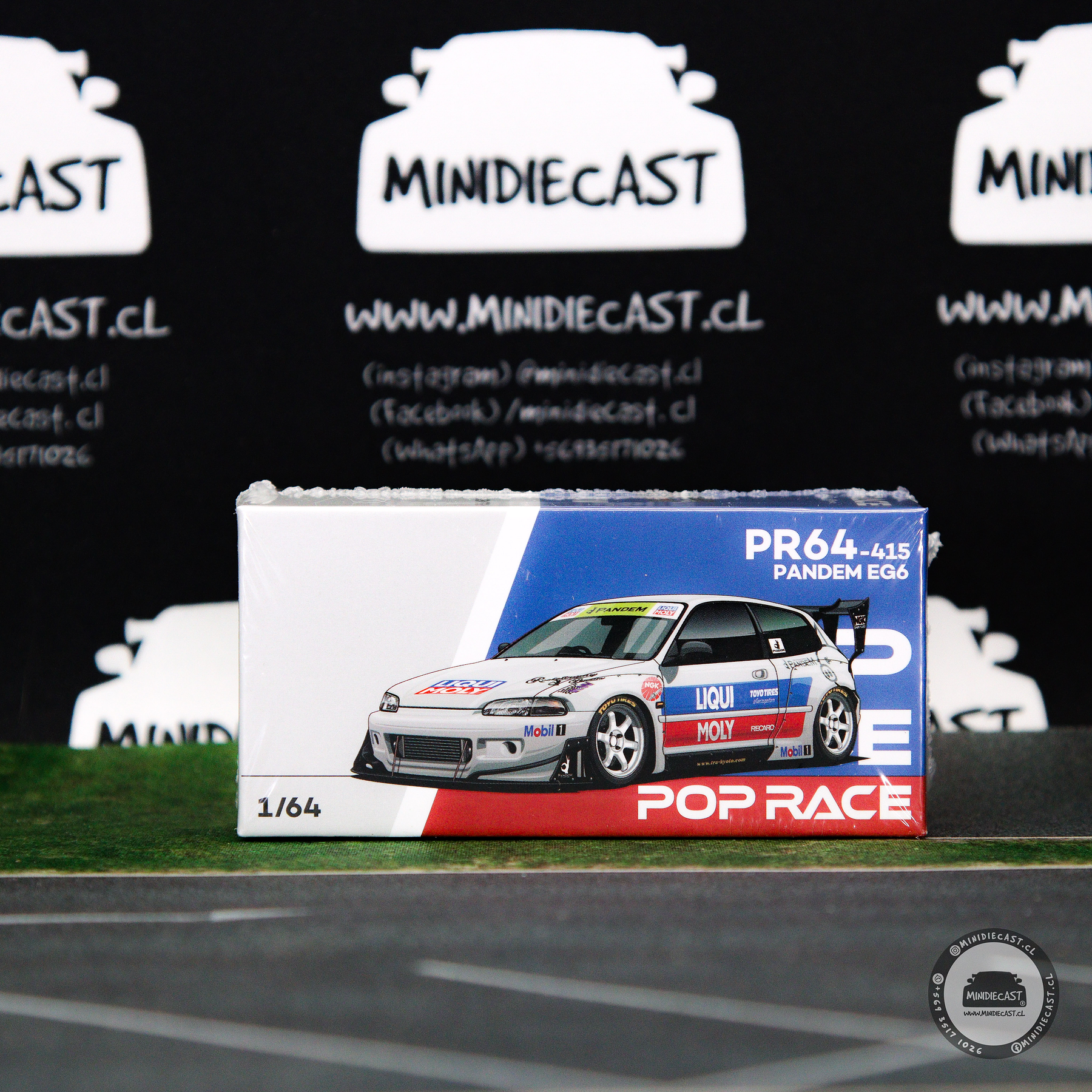 Pop Race 1:64 Pandem Honda Civic EG6 VDX Liqui Moly Tokyo Auto Salon 2025