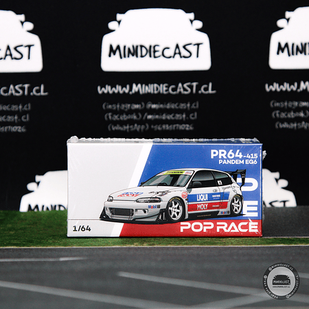 Pop Race 1:64 Pandem Honda Civic EG6 VDX Liqui Moly Tokyo Auto Salon 2025