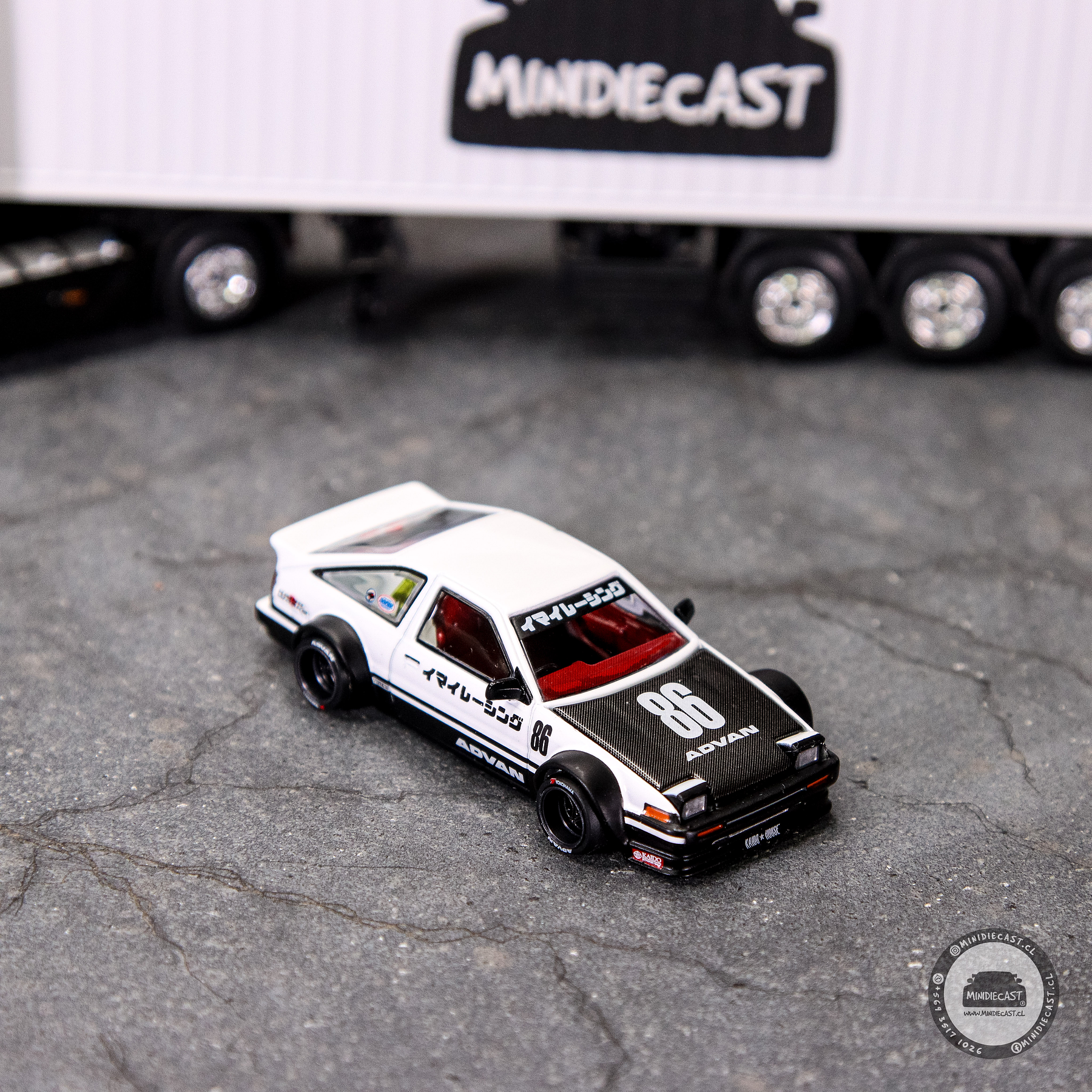 Mini GT x Kaido House 1:64 Toyota Sprinter Trueno KAIDO WORKS IMA RACING V1.