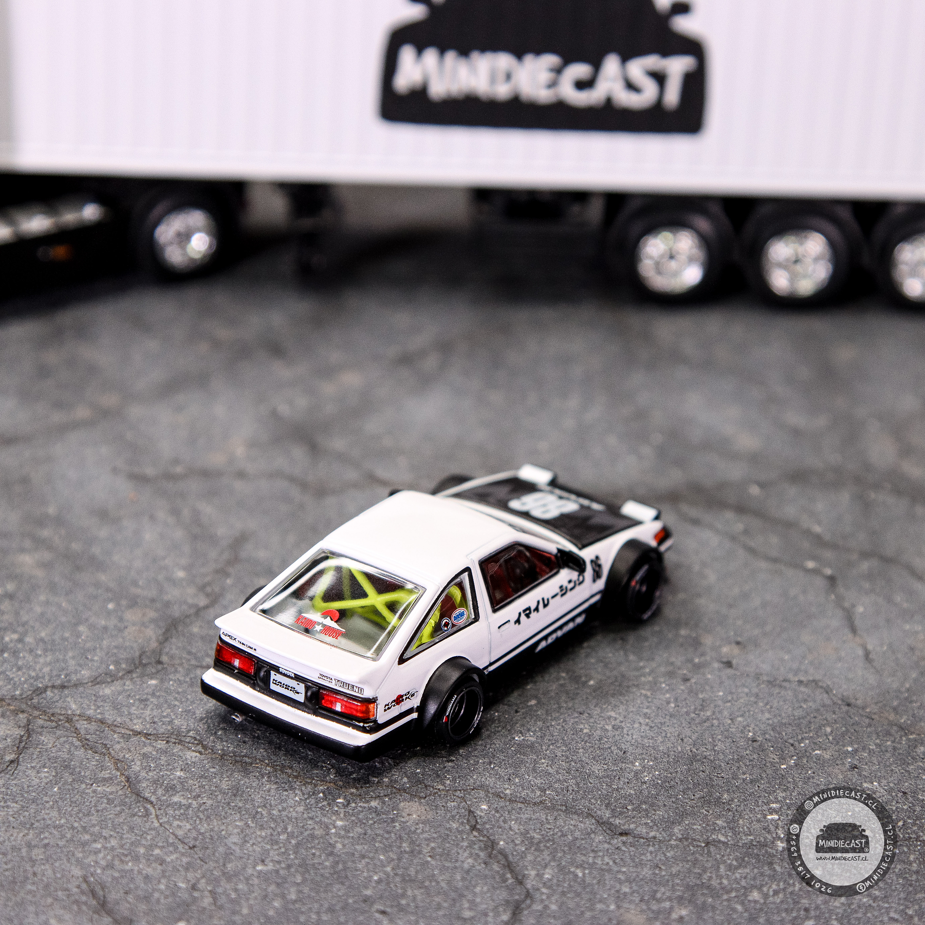 Mini GT x Kaido House 1:64 Toyota Sprinter Trueno KAIDO WORKS IMA RACING V1.