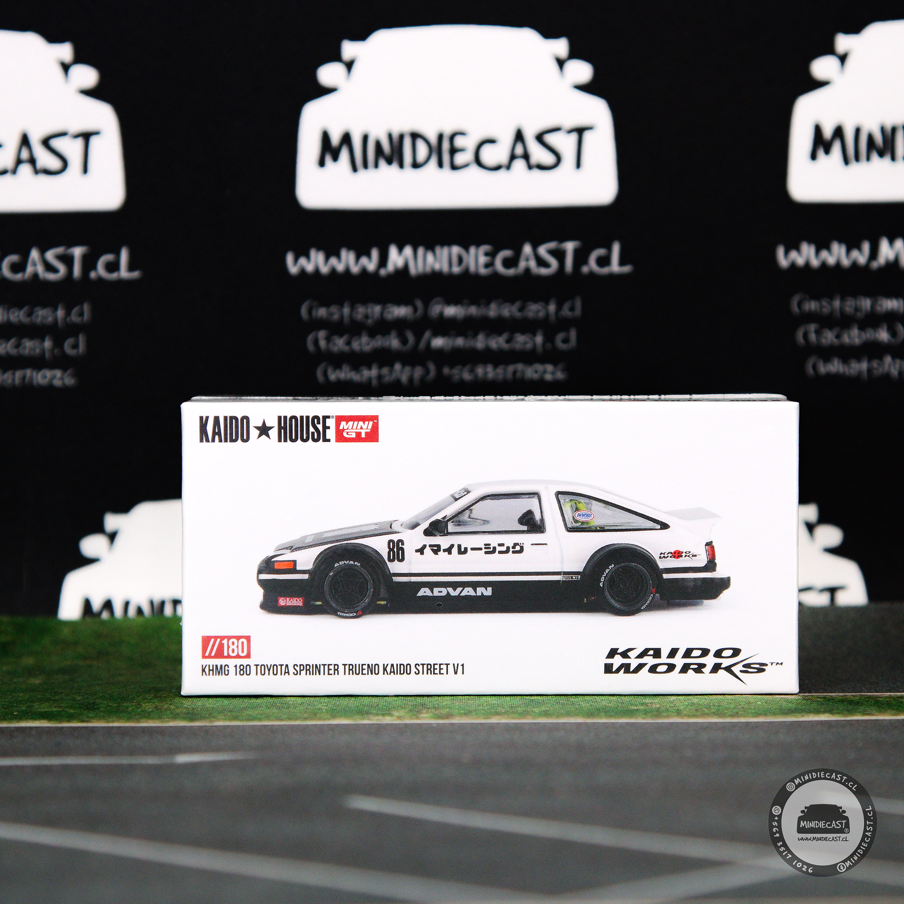 Mini GT x Kaido House 1:64 Toyota Sprinter Trueno KAIDO WORKS IMA RACING V1.