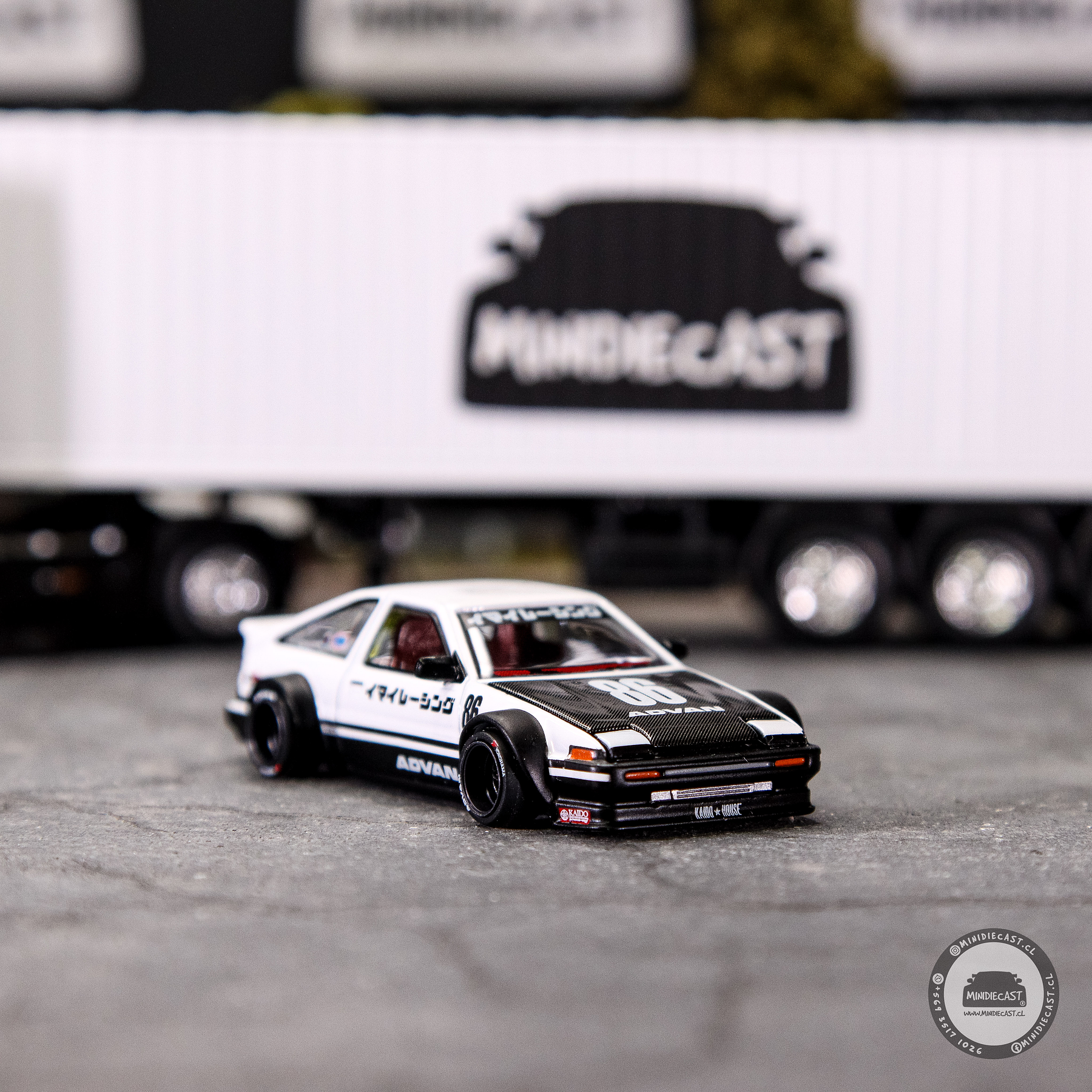 Mini GT x Kaido House 1:64 Toyota Sprinter Trueno KAIDO WORKS IMA RACING V1.