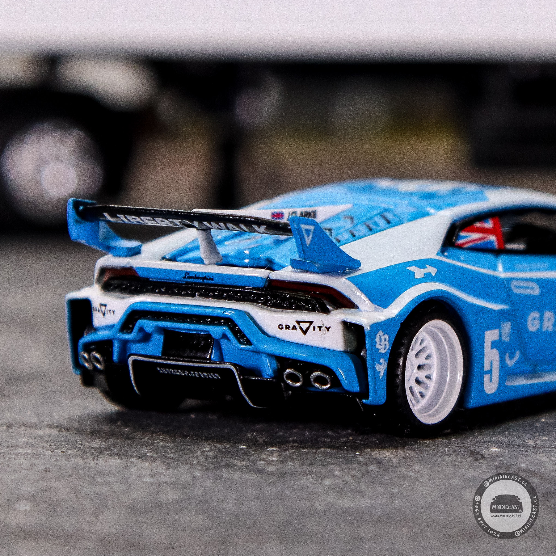 Mini GT 1:64 LB★WORKS Lamborghini Huracán GT GRAVITY – Blue.