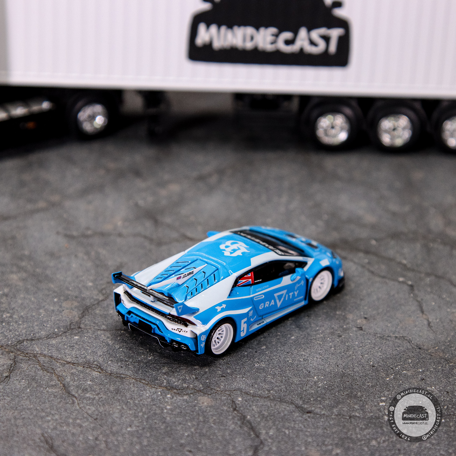 Mini GT 1:64 LB★WORKS Lamborghini Huracán GT GRAVITY – Blue.