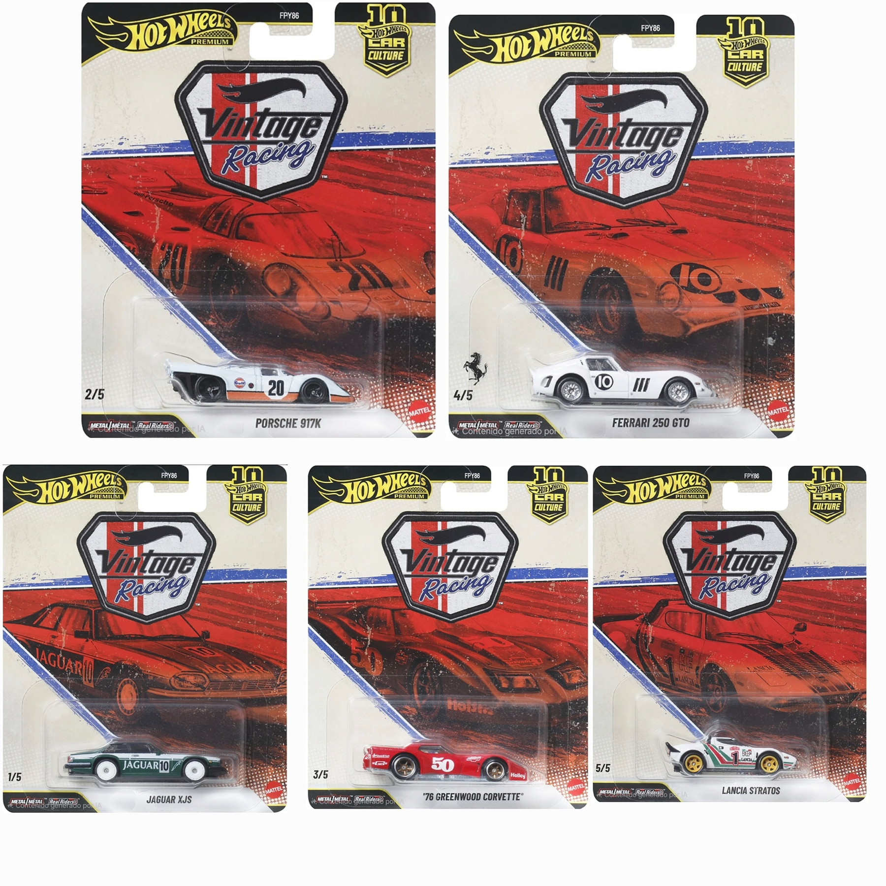 (PREVENTA) Hot Wheels 1:64 Car Culture 10th Anniversary 2026 T Case – Vintage Racing Assortment