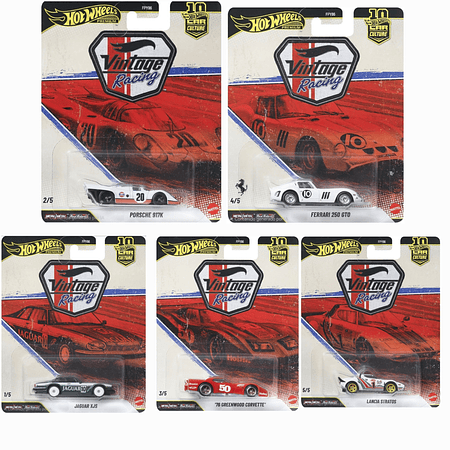(PREVENTA) Hot Wheels 1:64 Car Culture 10th Anniversary 2026 T Case – Vintage Racing Assortment