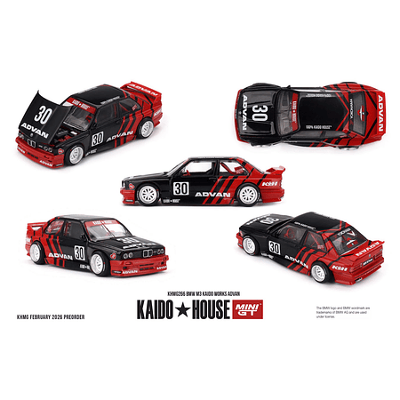 (PREVENTA) Kaido House x Mini GT 1:64 BMW M3 Kaido Works Advan – Black/Red