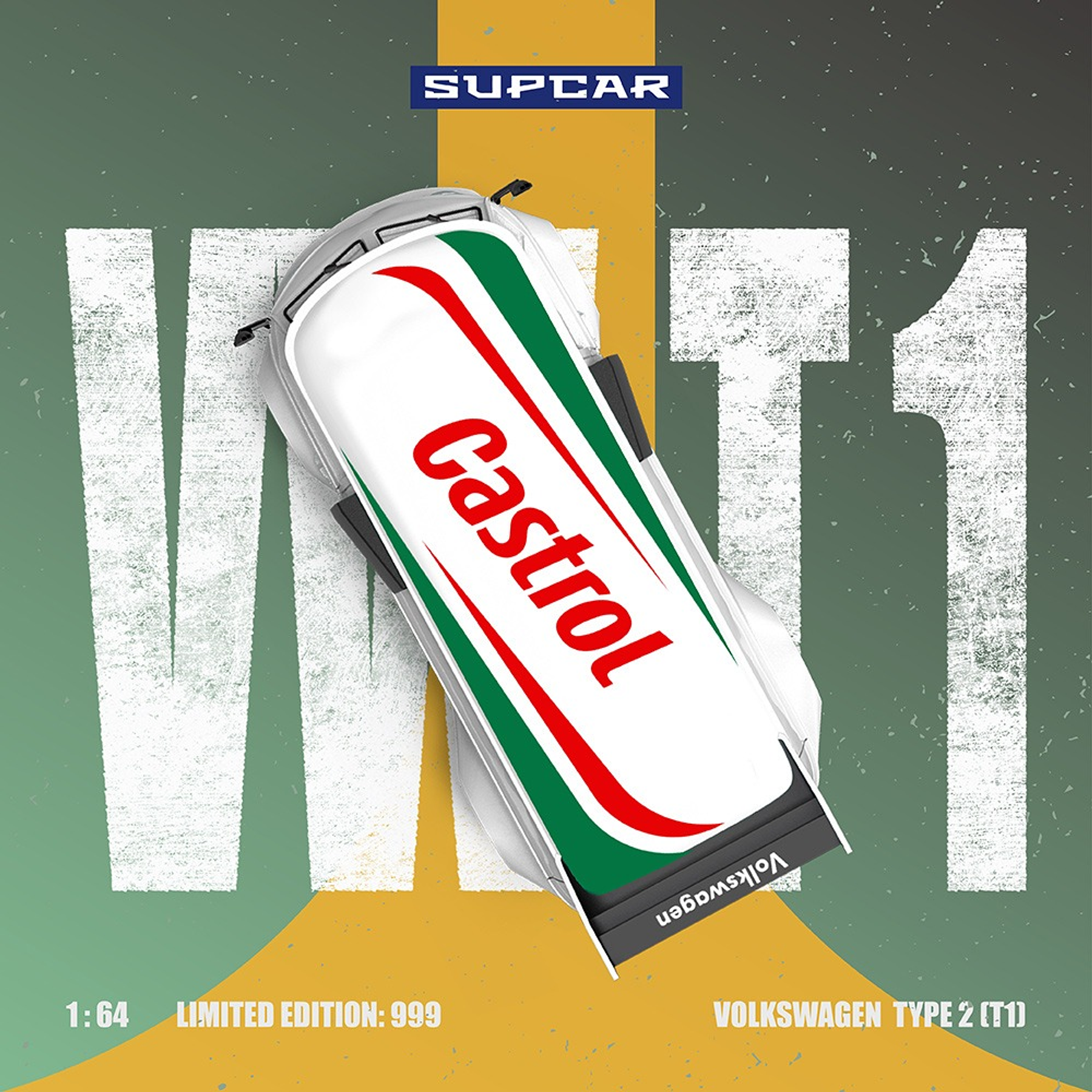 (PREVENTA) SupCar 1:64 Volkswagen T1 Castrol Model No. 61