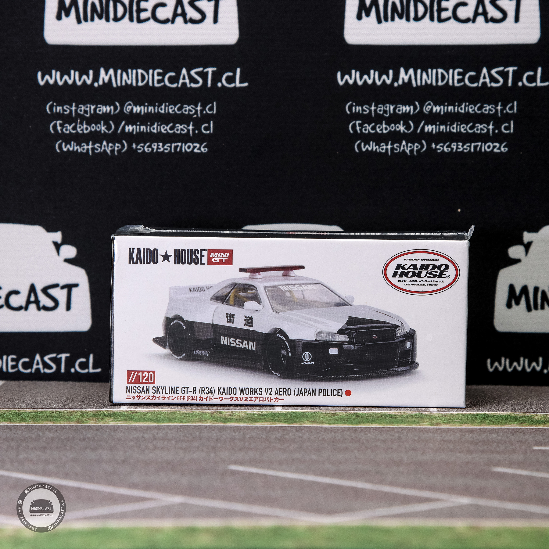 Kaido House x Mini GT 1:64 Nissan Skyline GTR R34 Kaido House V2 Aero