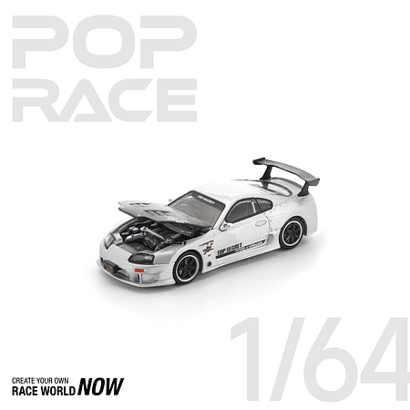 Pop Race 1:64 Top Secret GT300 Supra Silver.