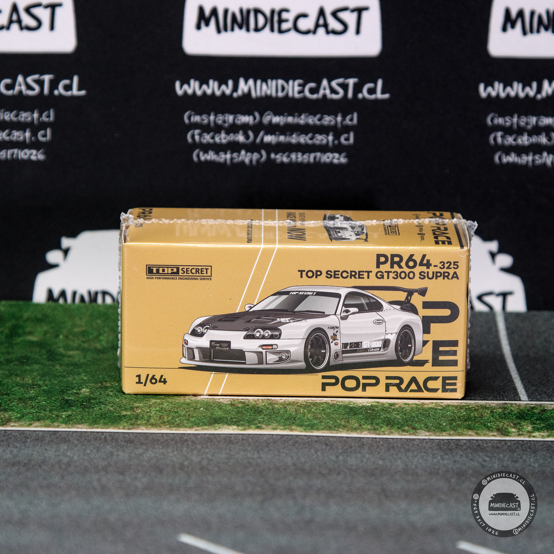 Pop Race 1:64 Top Secret GT300 Supra Silver.