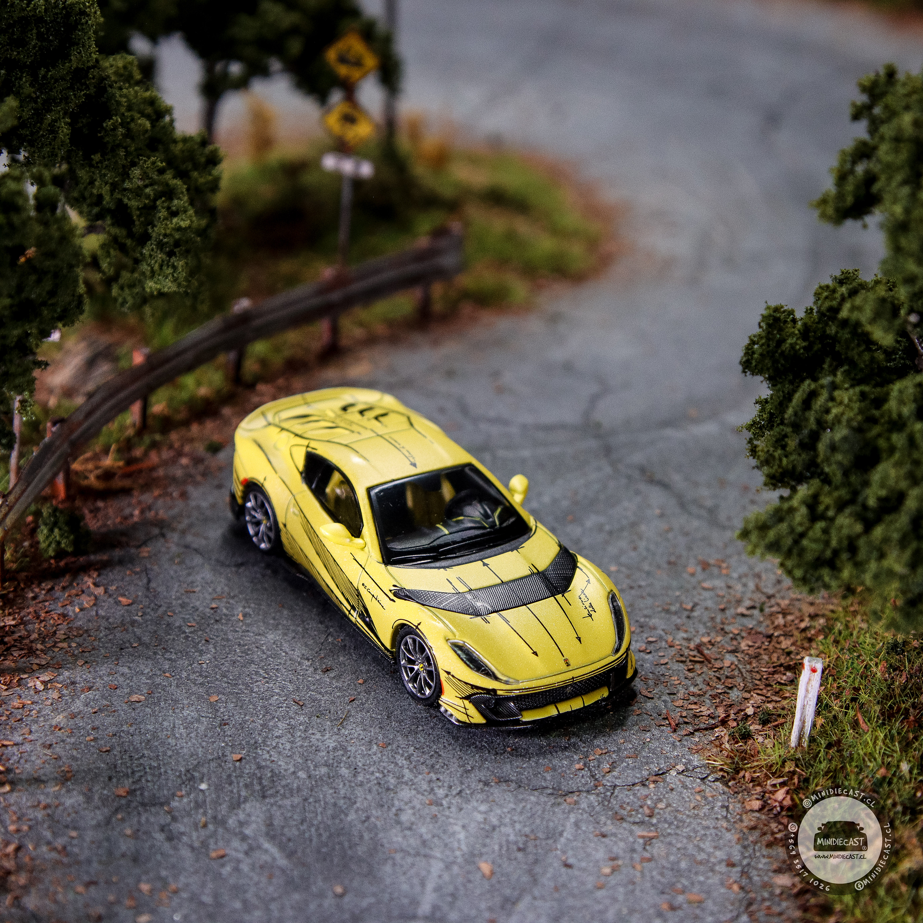 BBR Models 1:64 Ferrari 812 Competizione Tailor Made – Matte Yellow – Limited Edition.