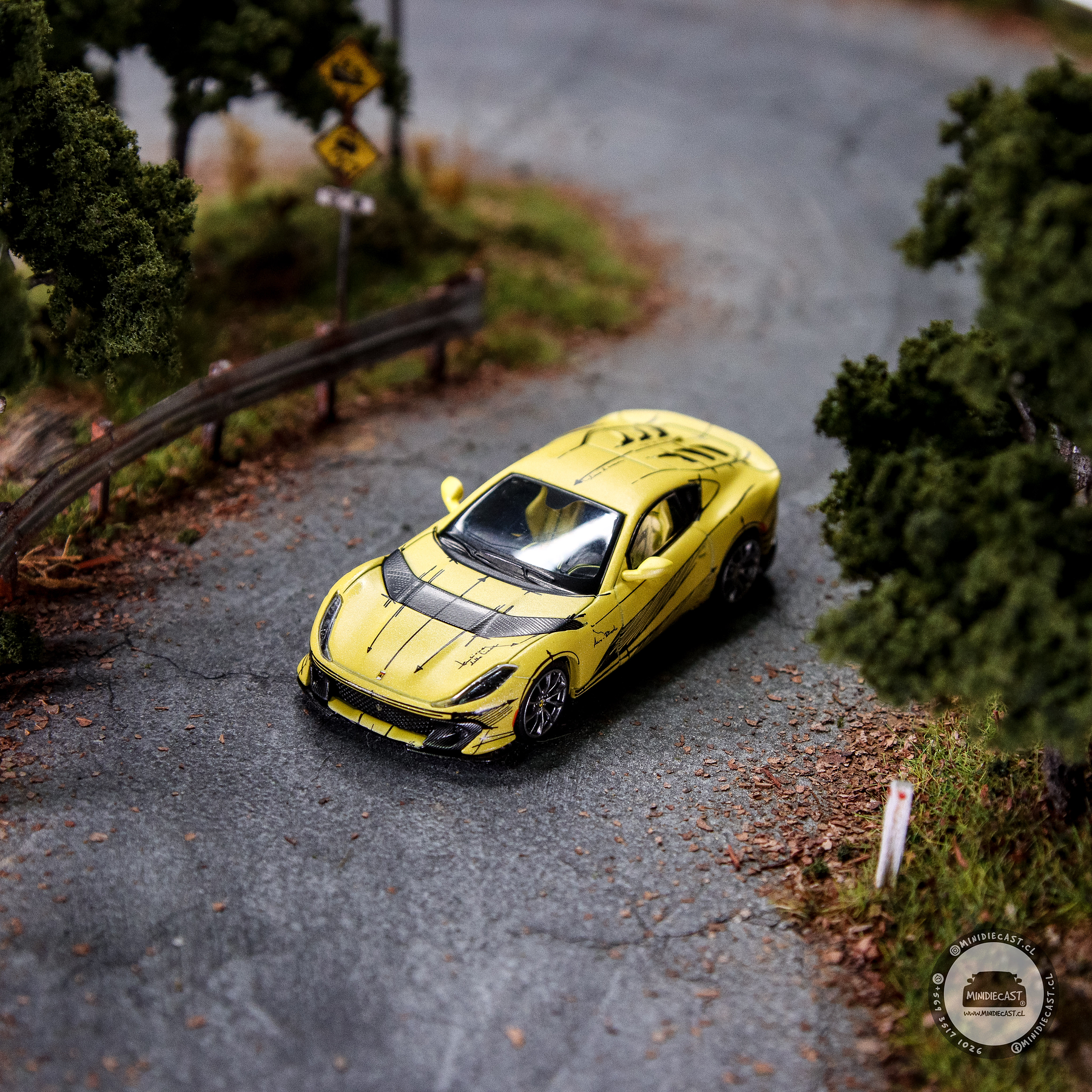 BBR Models 1:64 Ferrari 812 Competizione Tailor Made – Matte Yellow – Limited Edition.