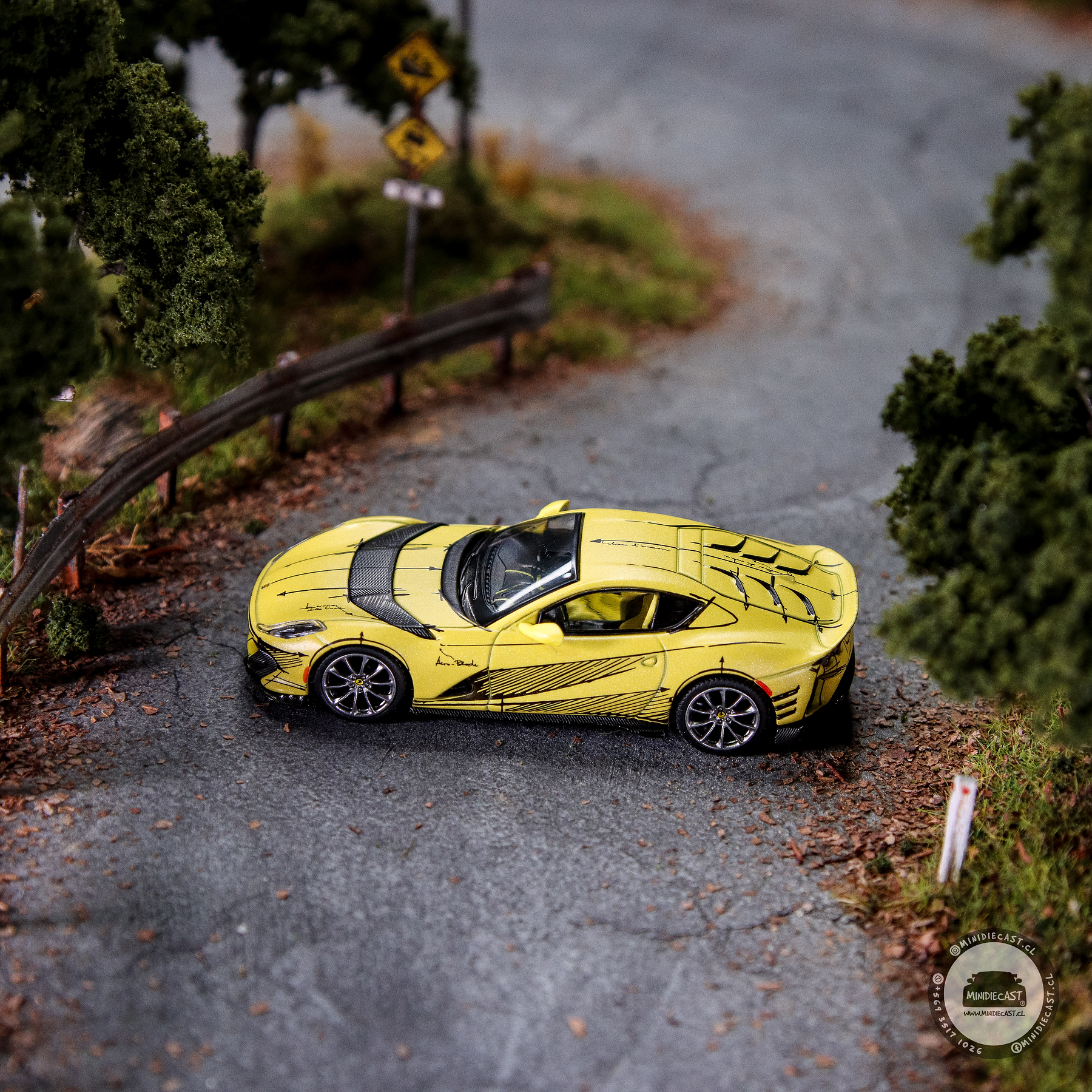 BBR Models 1:64 Ferrari 812 Competizione Tailor Made – Matte Yellow – Limited Edition.