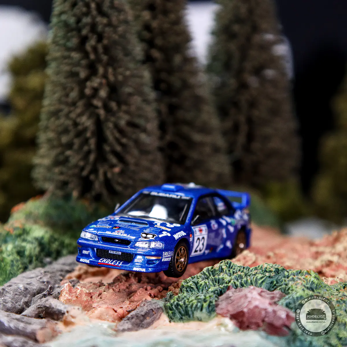 Mini GT 1:64 Subaru Impreza WRC99 #23 2000 Acropolis Rally –