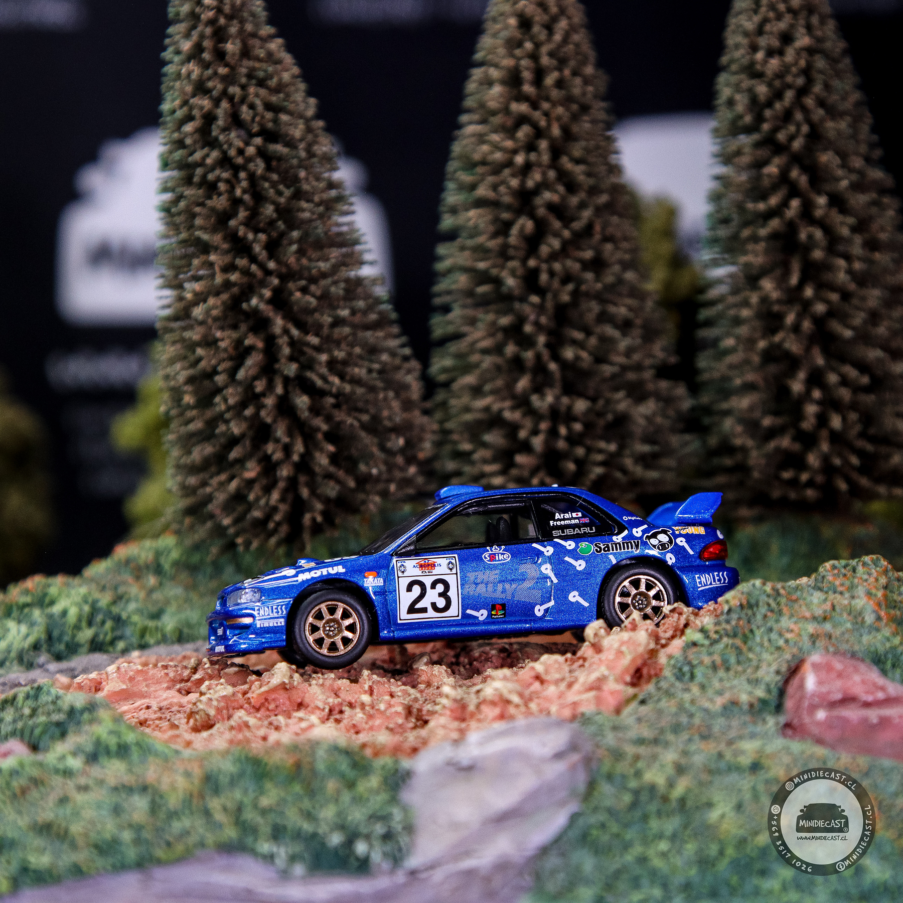 Mini GT 1:64 Subaru Impreza WRC99 #23 2000 Acropolis Rally – Mijo Exclusives