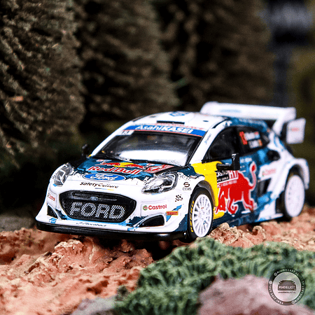 Mini GT 1:64 Ford Puma Rally1 #13 M-Sport Ford WRT 2024 Rally Monte Carlo.