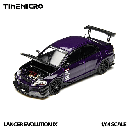 (PREVENTA) Time Micro 1:64 Mitsubishi Lancer Evolution IX Metal Purple Open-Top