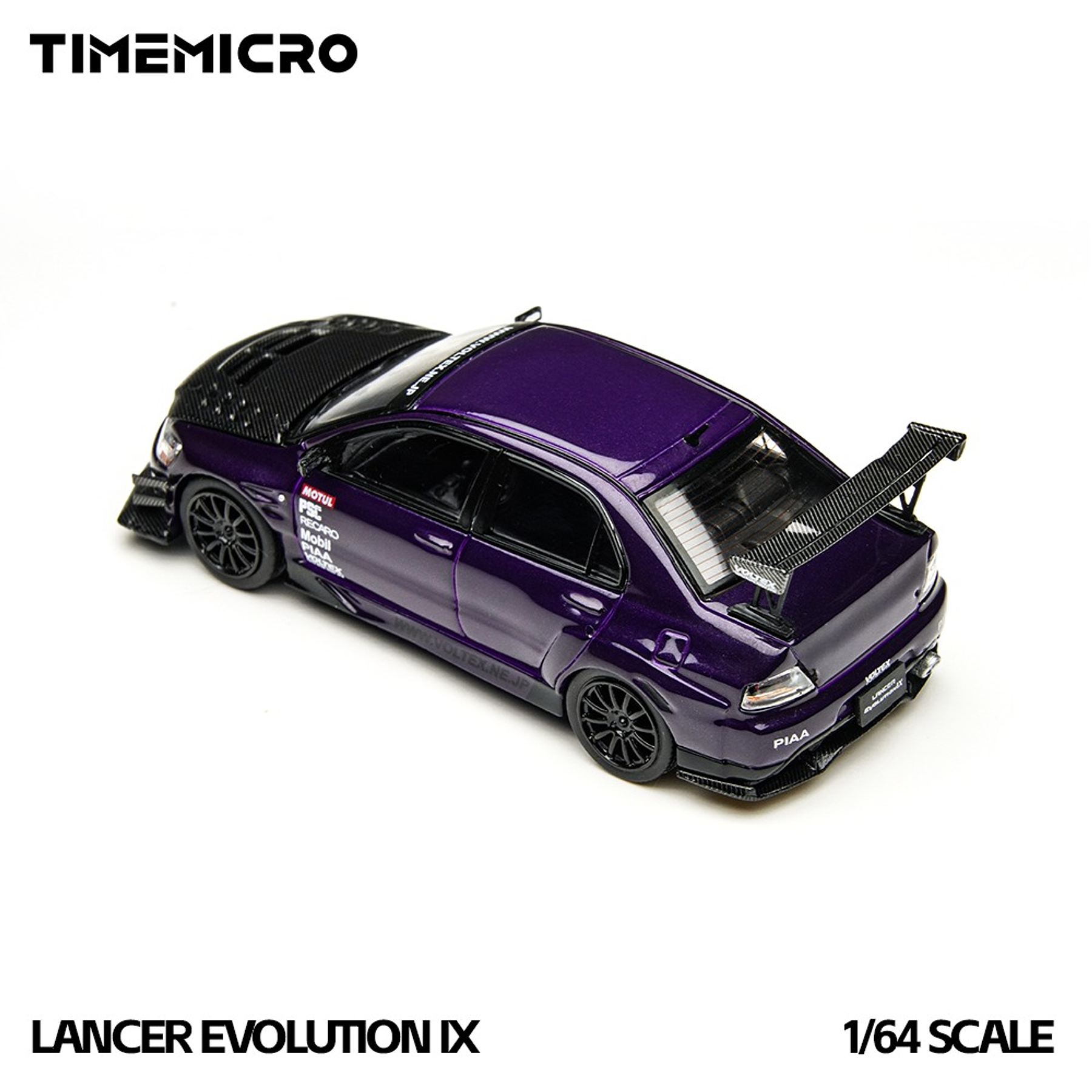 (PREVENTA) Time Micro 1:64 Mitsubishi Lancer Evolution IX Metal Purple Open-Top