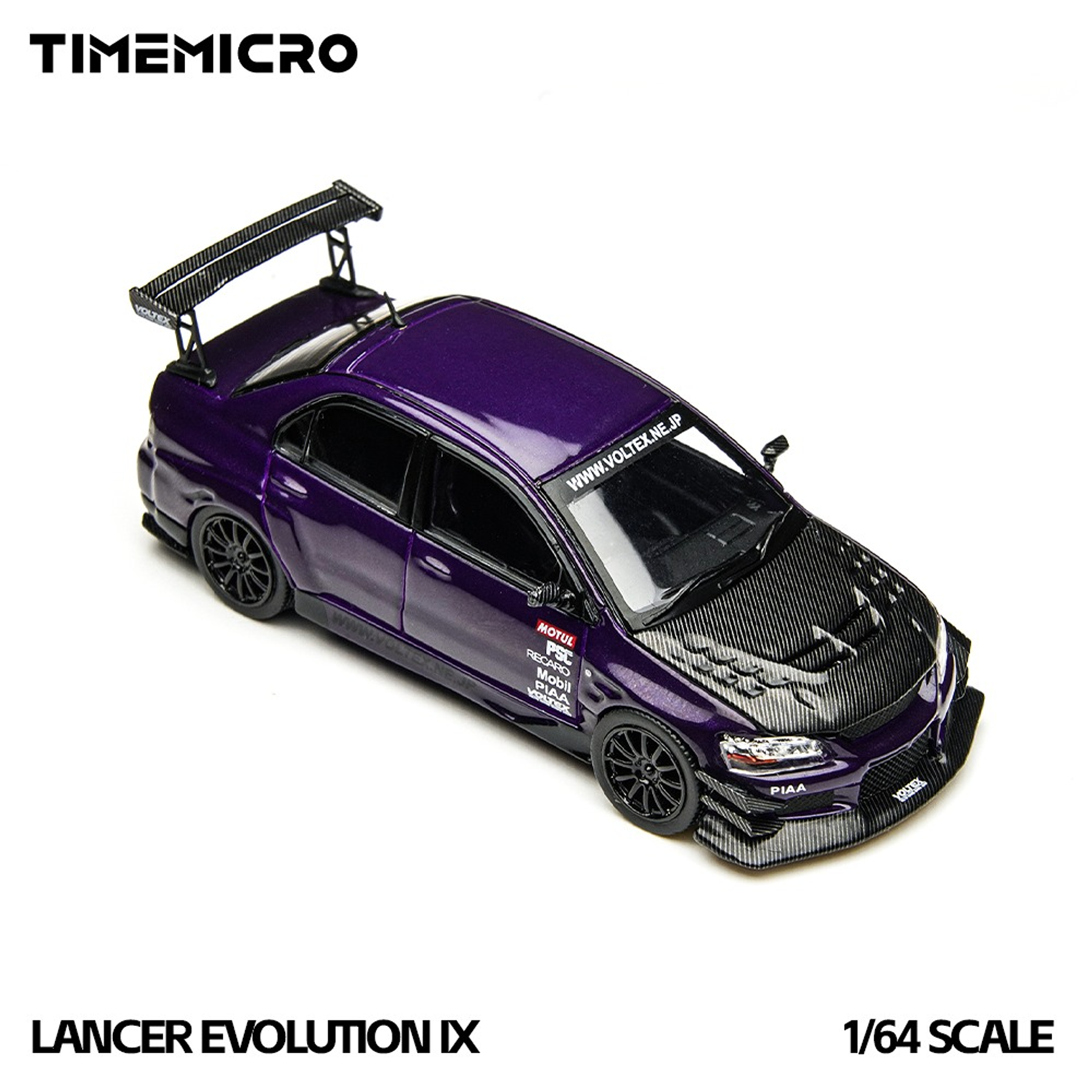 (PREVENTA) Time Micro 1:64 Mitsubishi Lancer Evolution IX Metal Purple Open-Top