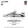 (PREVENTA) Pop Race 1:64 Mitsubishi Pandem FUSO 300 Flatbed Transporter White