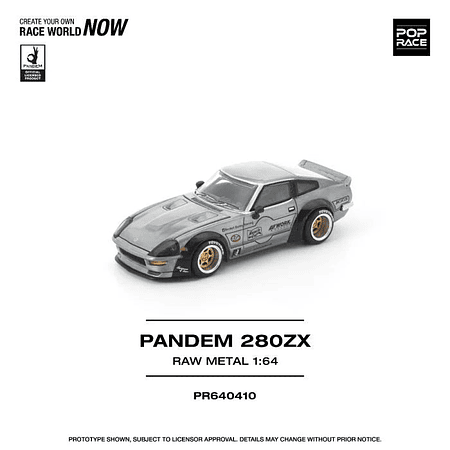 (PREVENTA) Pop Race 1:64 Nissan Pandem 280ZX Raw Metal