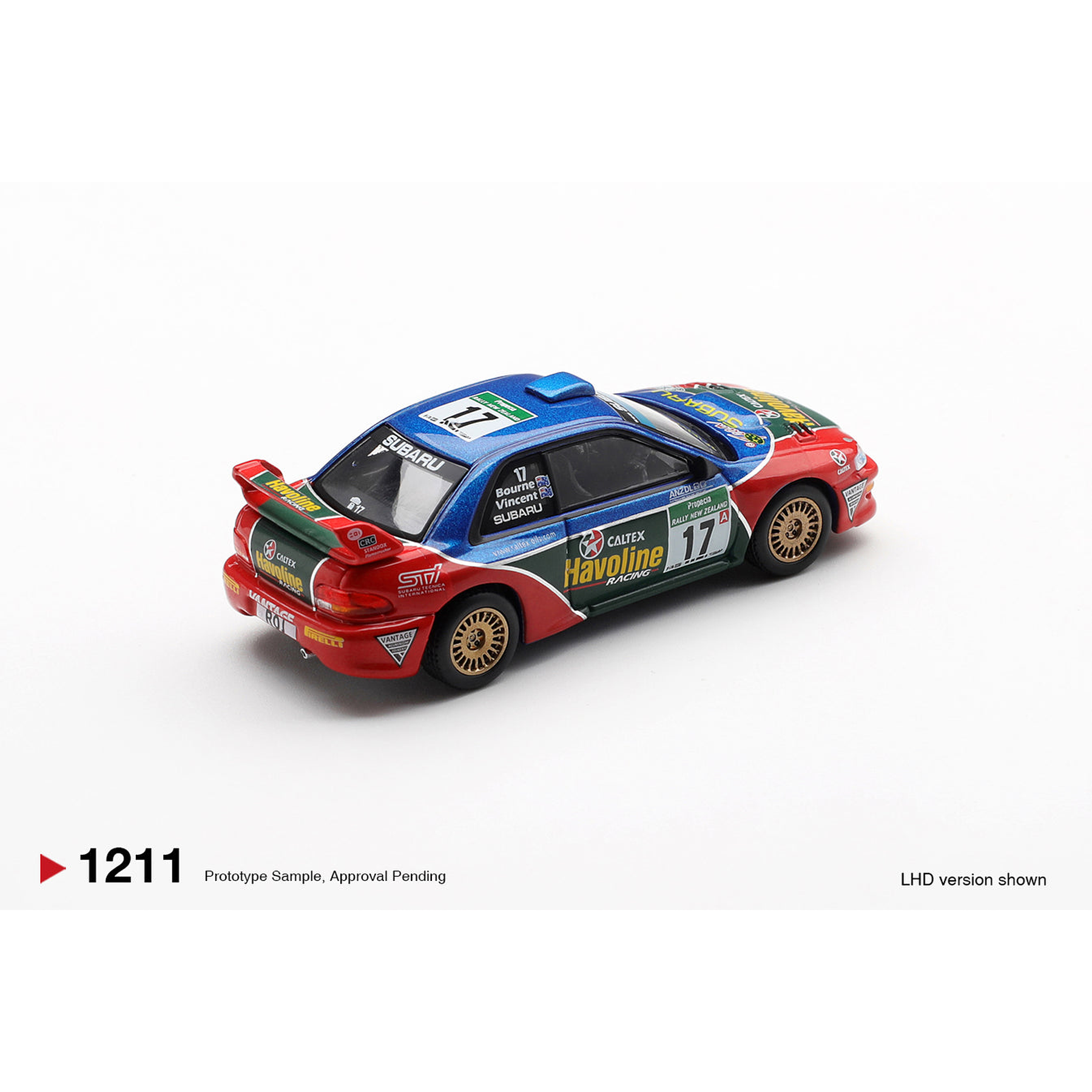 (PREVENTA) Mini GT 1:64 No.1211 Subaru Impreza WRC98 #17 2000 Rally New Zealand