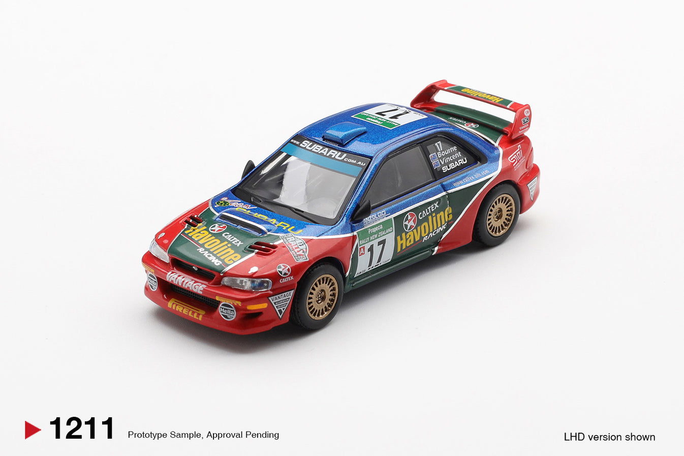 ミニカー rally car collection SUBARU 1211SubaruImprezaWRC98_172000R