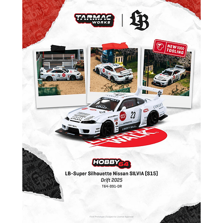 (PREVENTA) Tarmac Works 1:64 LB-Super Silhouette Nissan SILVIA (S15) Drift 2025