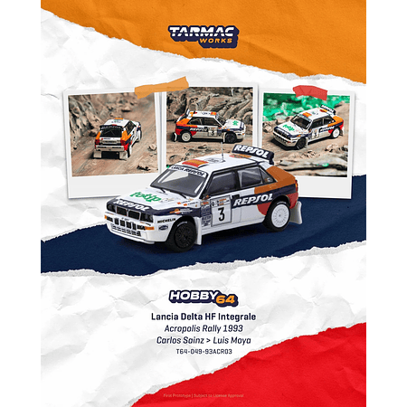 (PREVENTA) Tarmac Works 1:64 Lancia Delta HF Integrale Acropolis Rally 1993 Carlos Sainz / Luis Moya