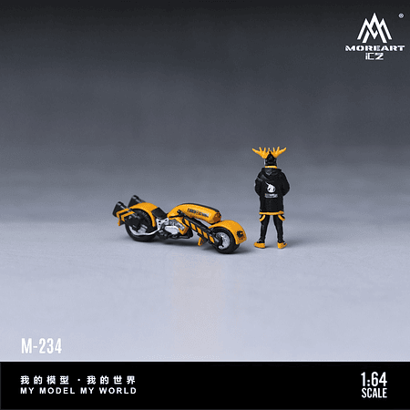 (PREVENTA) MoreArt 1:64 Demon with Motorcycle Figure Set Resin Model