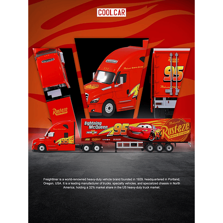 (PREVENTA) Cool Car 1:64 Freightliner Lightning McQueen 