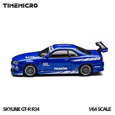 (PREVENTA) Time Micro 1:64 Skyline GTR R34 Blue