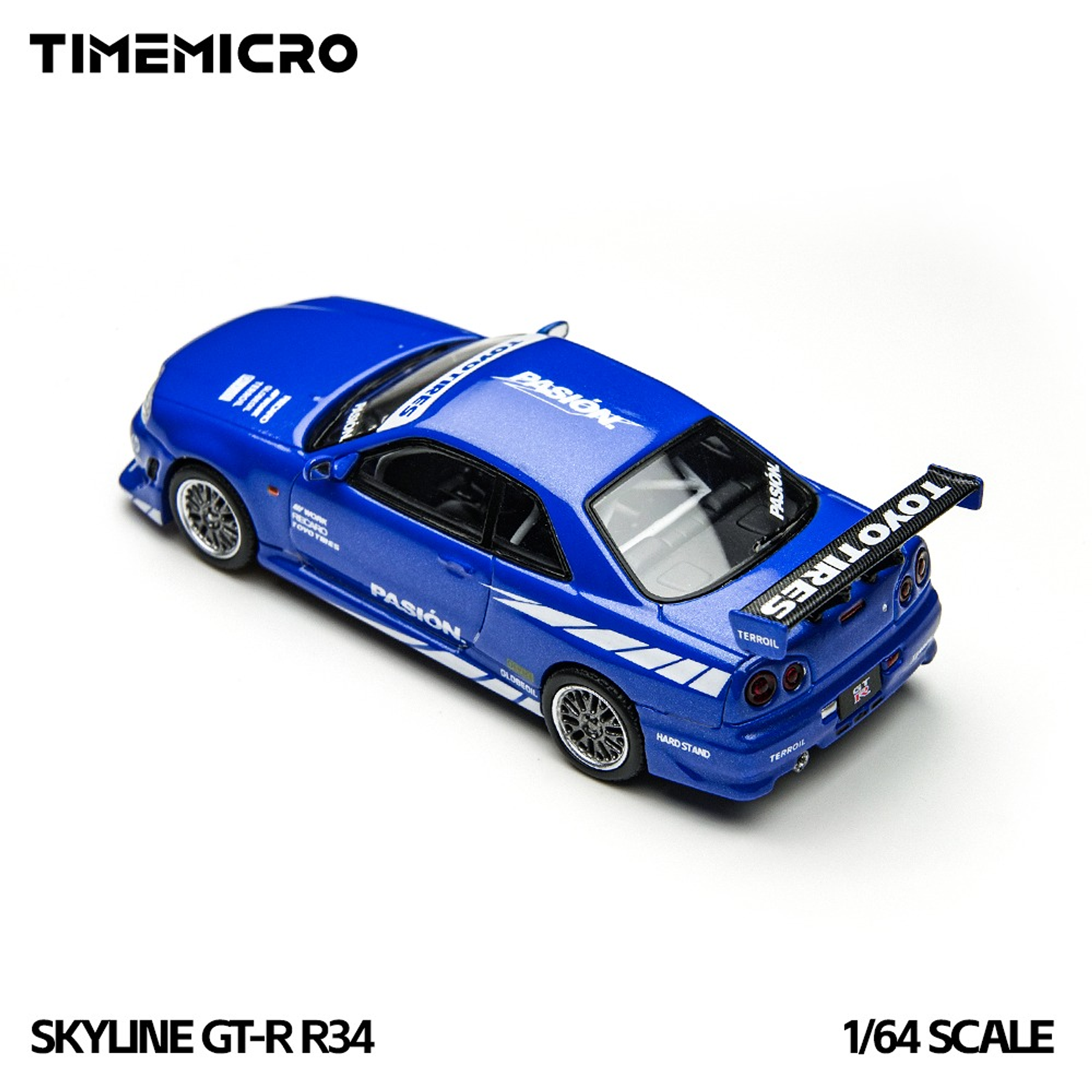 (PREVENTA) Time Micro 1:64 Skyline GTR R34 Blue