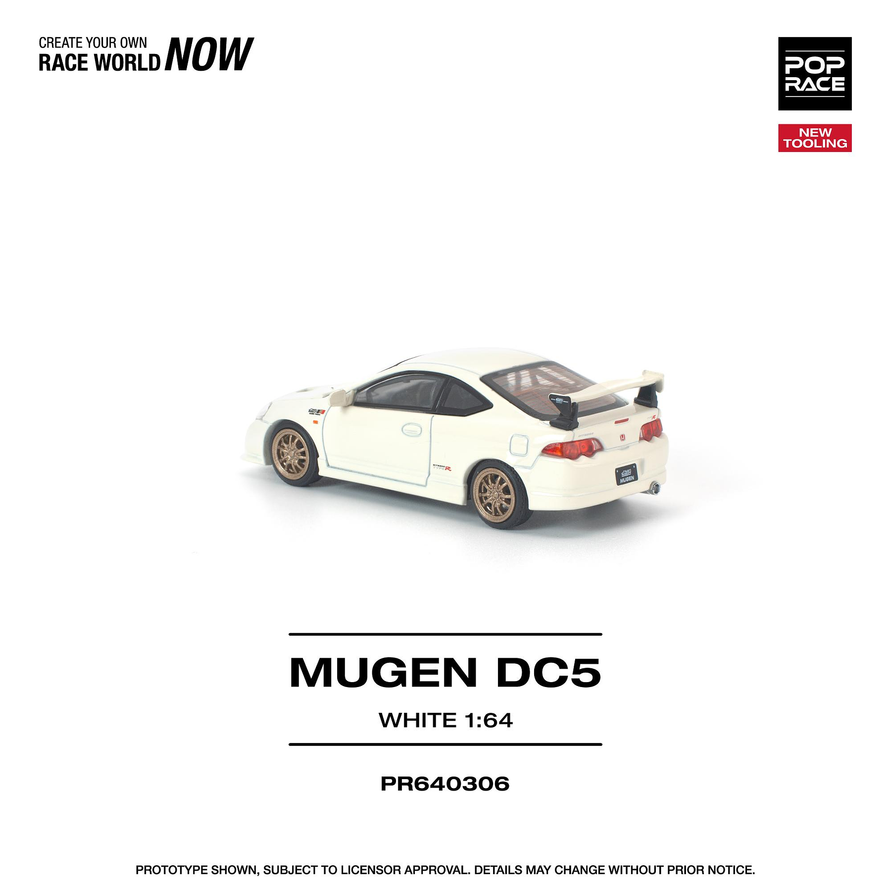(PREVENTA) Pop Race 1:64 Honda DC5 MUGEN White