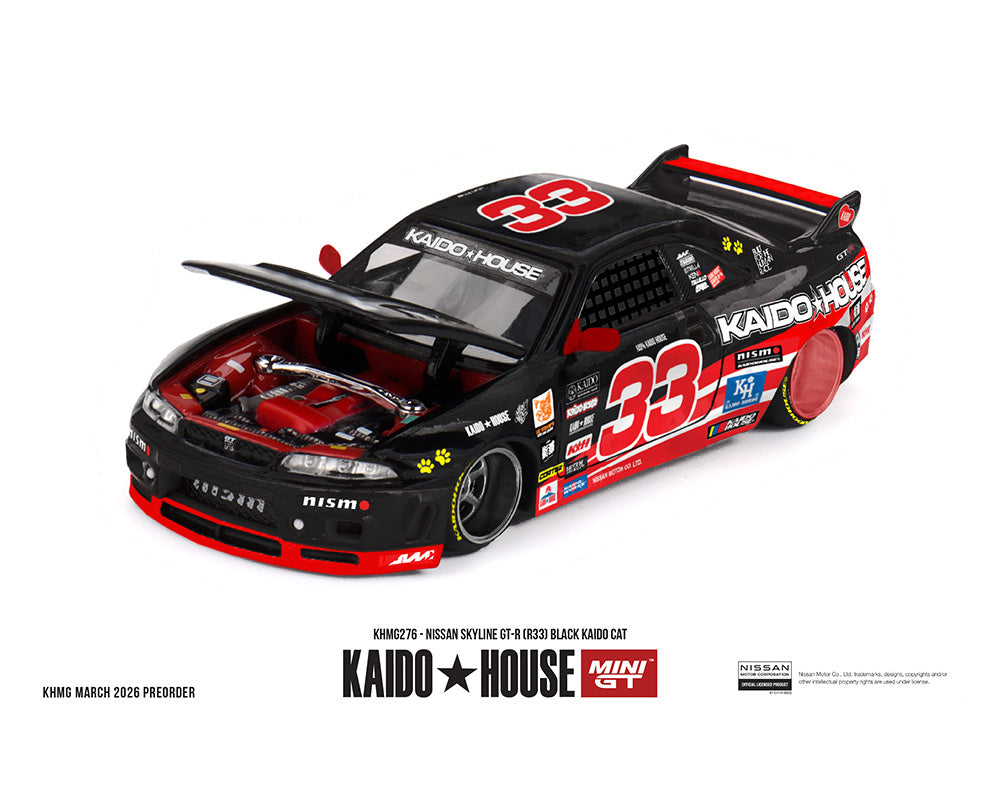 Kaido House x Mini GT 1:64 Nissan Skyline GT-R (R33) Black K