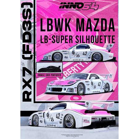(PREVENTA) Inno64 1:64 Mazda RX7 (FD3S) LB-SUPER SILHOUETTE "Drift Game 2025"